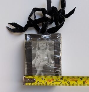 4 Hanging Frames Pack, Velvet Ribbon Photo Pendants Refill For Metal Family Tree